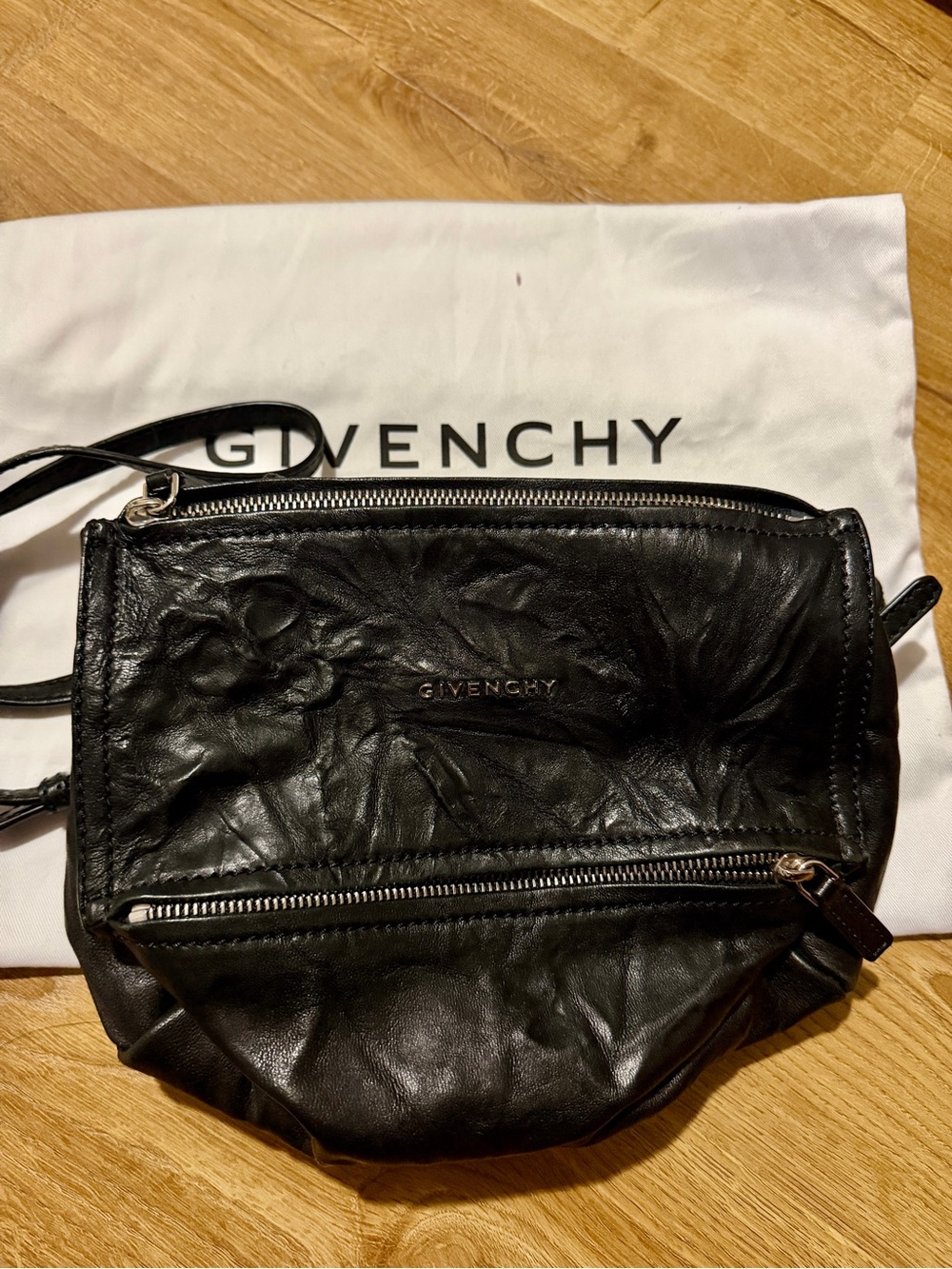 Givenchy Black Leather Compact Crossbody Bag